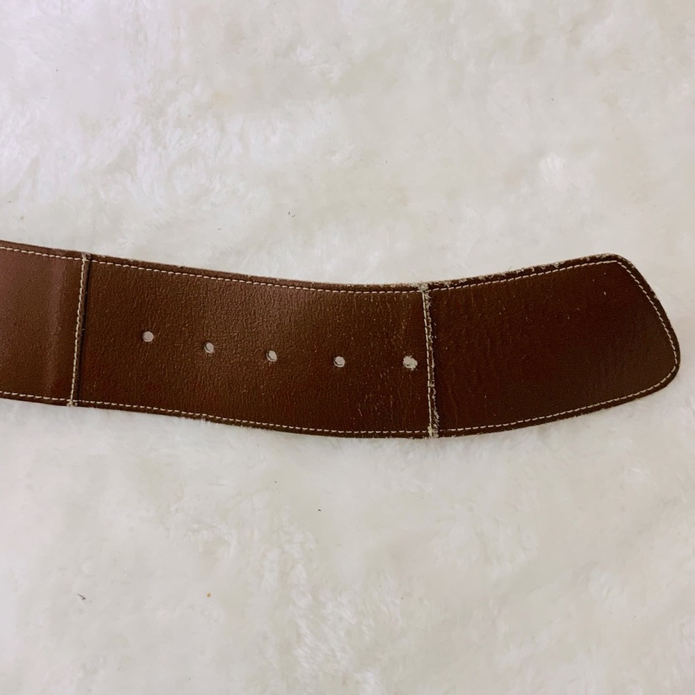 Christian Dior VINTAGE Leather Statement Belt - Picture 5 of 9